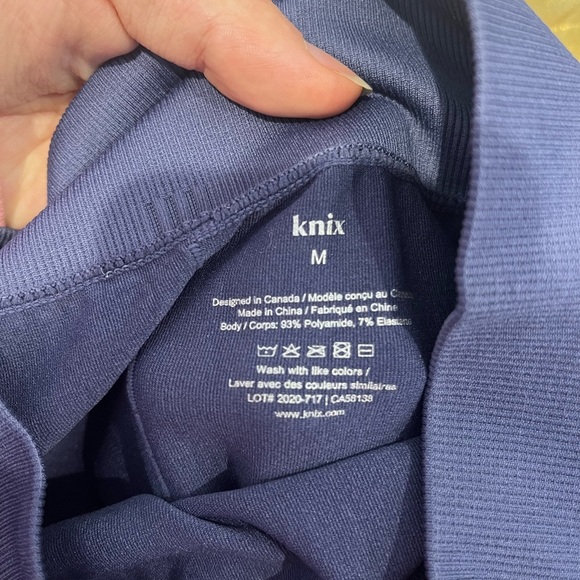 Knix Good to Go Seamless Leggings Blue Medium Workout Gym Activewear Athleisure - Picture 4 of 4